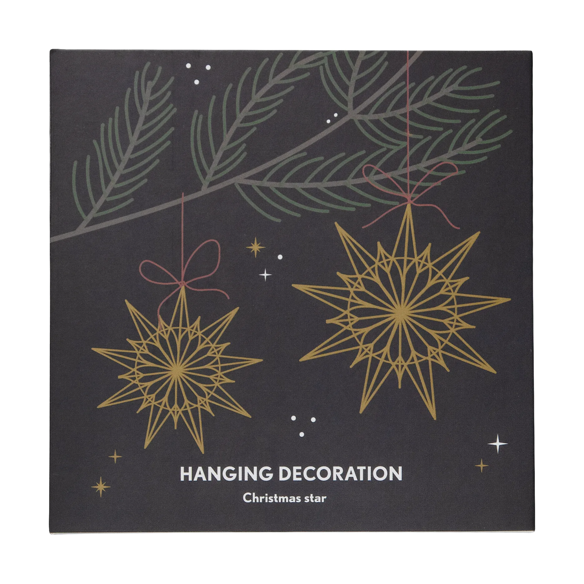 Christmas star decoration hanger, Gold Pluto Design