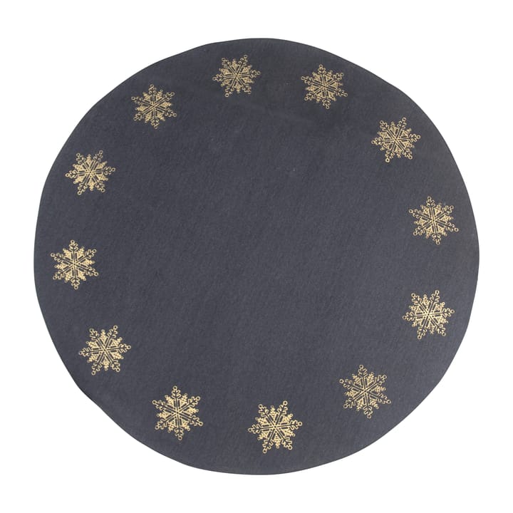 Christmas tree rug snow star Ø110 cm, Grey-gold Pluto Design