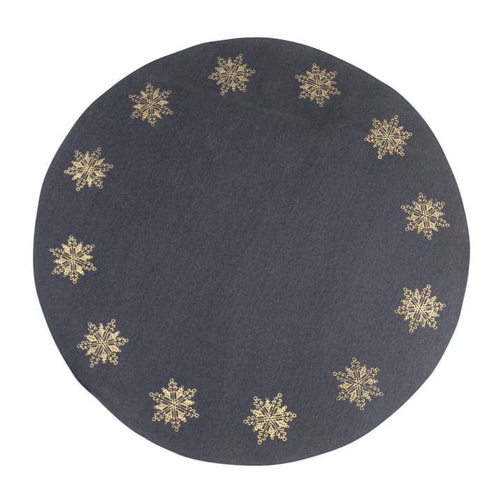 Christmas tree rug  snow star Ø110 cm, grey-gold Pluto Design