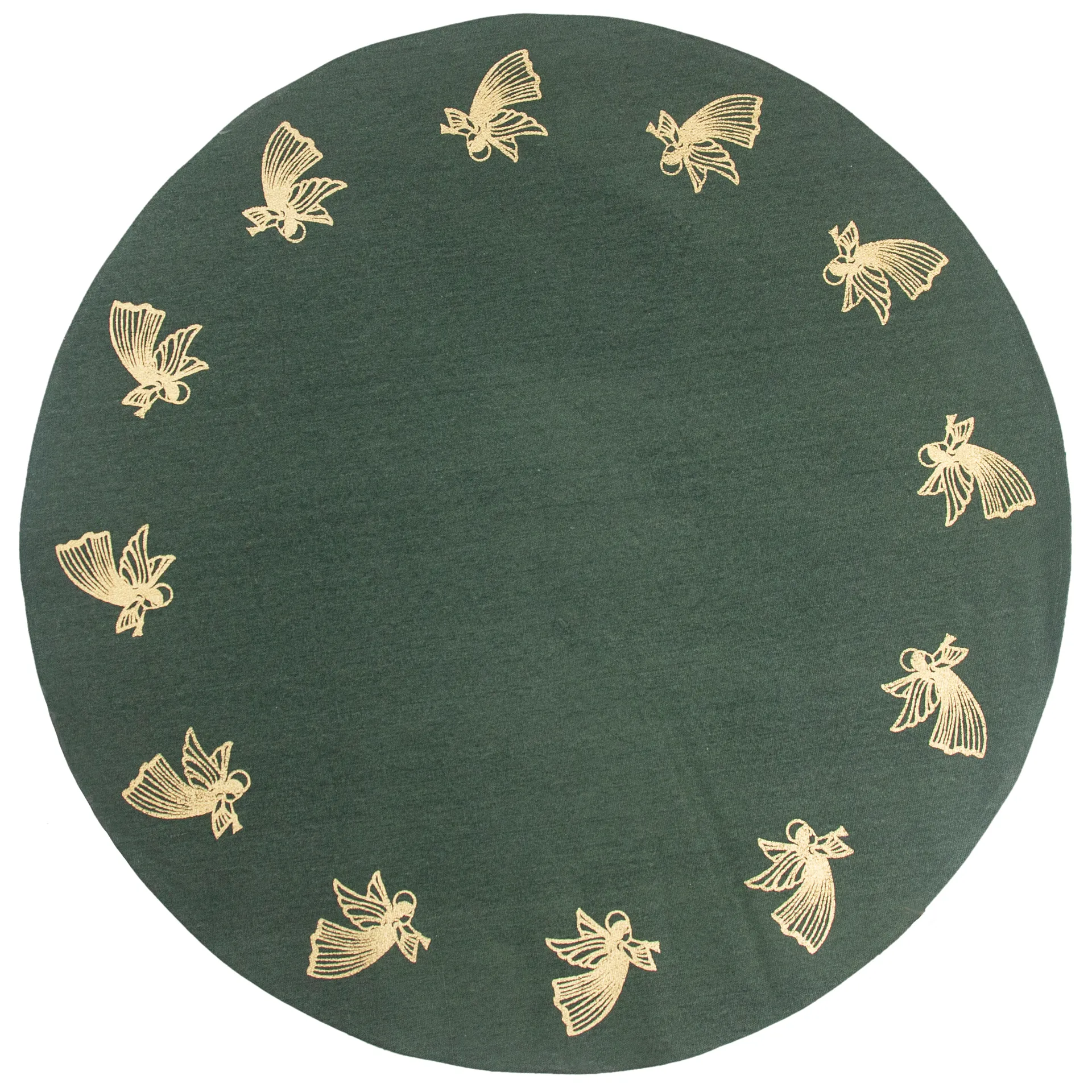 Christmas tree skirt flying angels, green Pluto Design