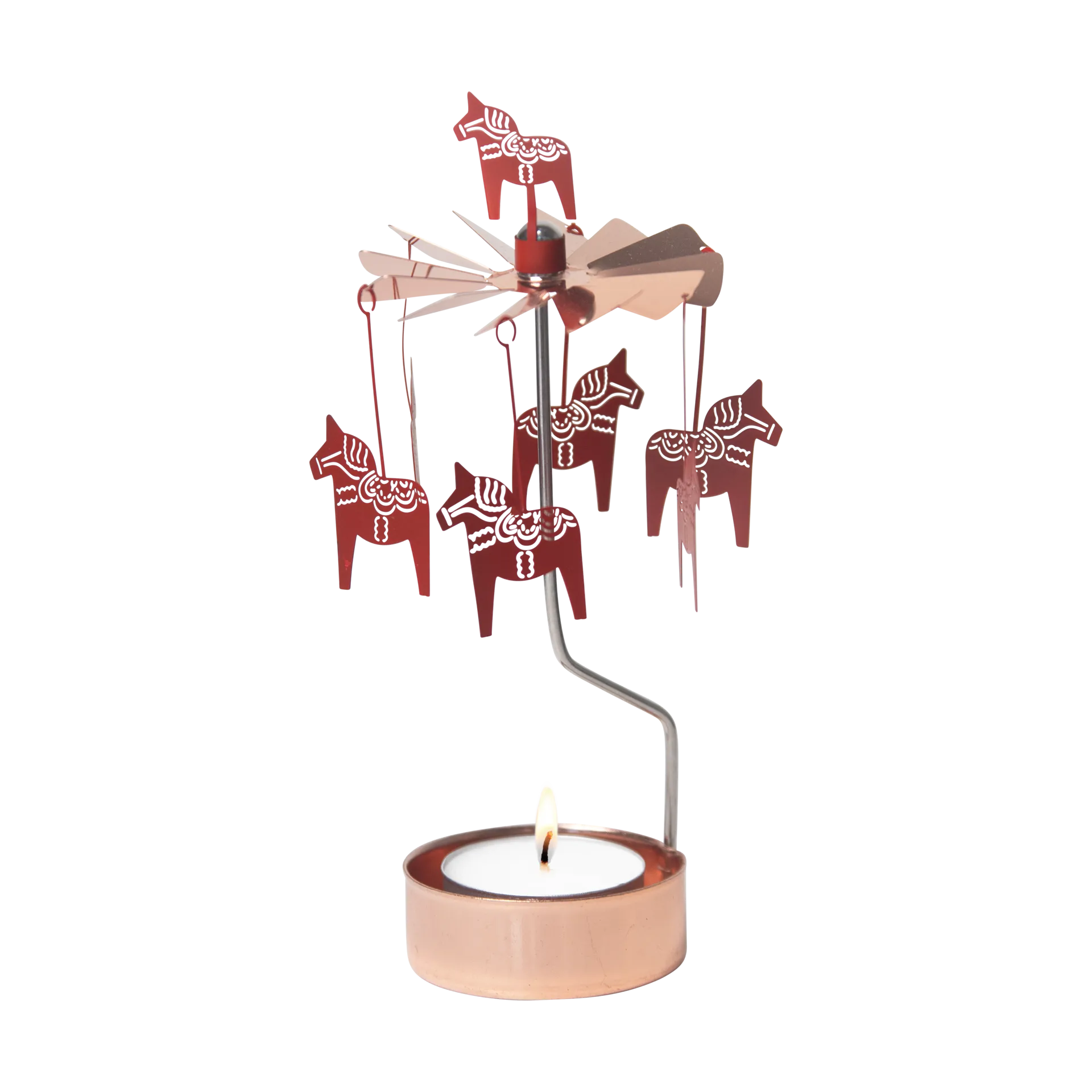 Dala horse angel chimes, Copper-red Pluto Design