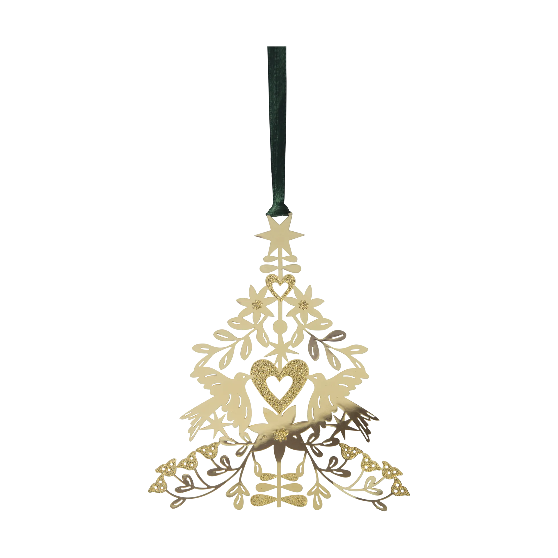 Folk tree decoration pendant, Gold Pluto Design