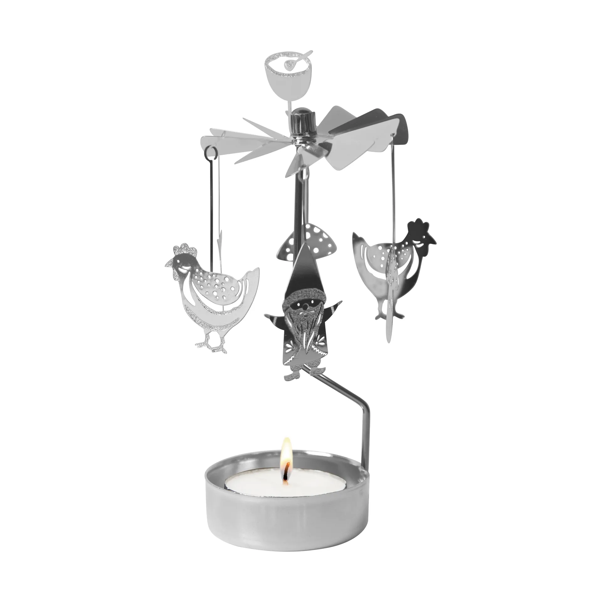 Fox & Santa angel chime, Silver Pluto Design