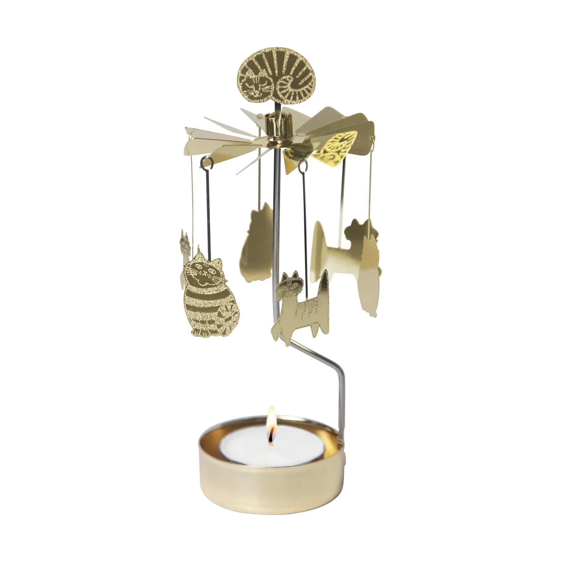 Lisa Larson cats angel chime, Gold Pluto Design