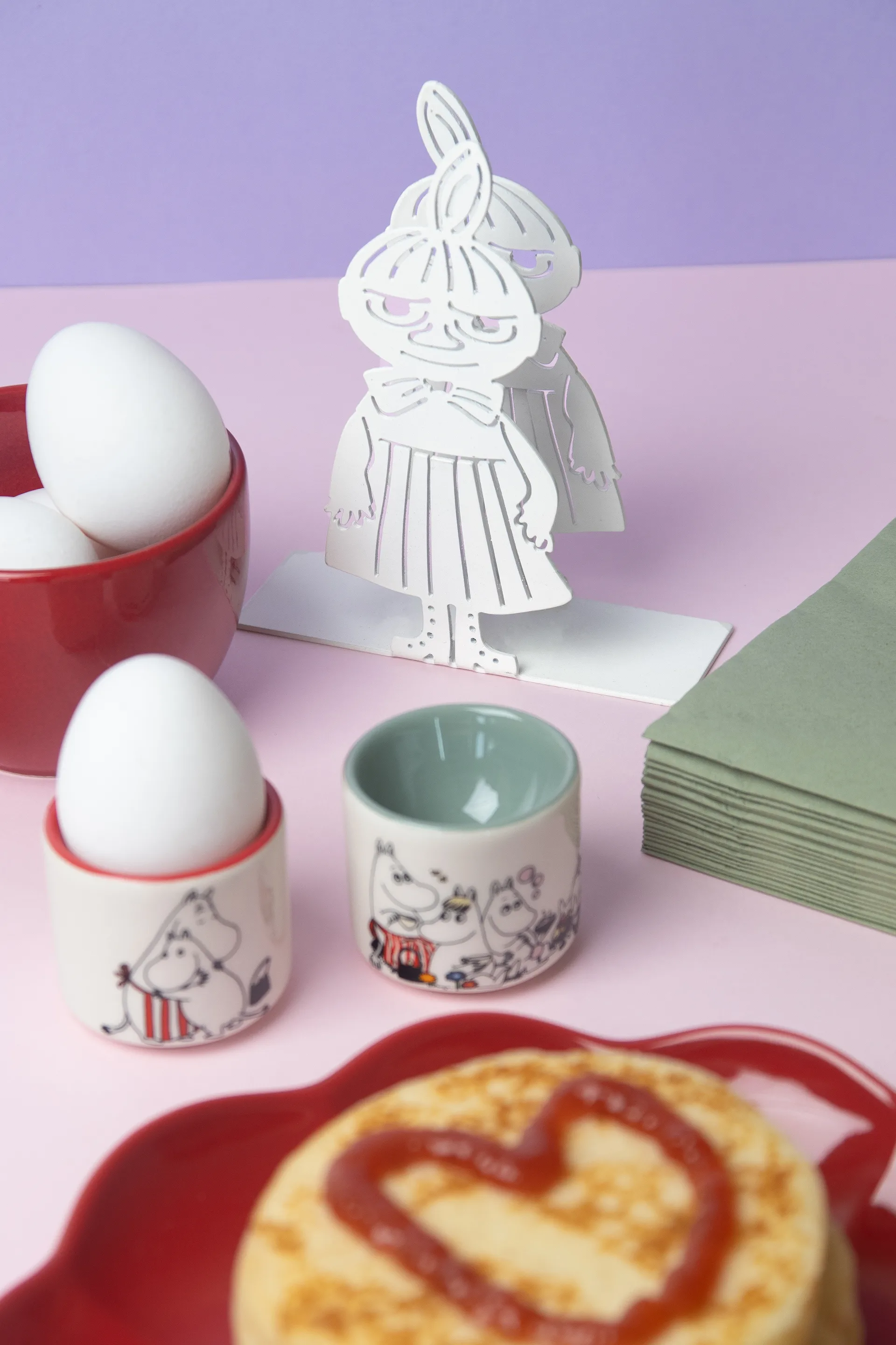 Little My napkin holder, White-multi Pluto Design