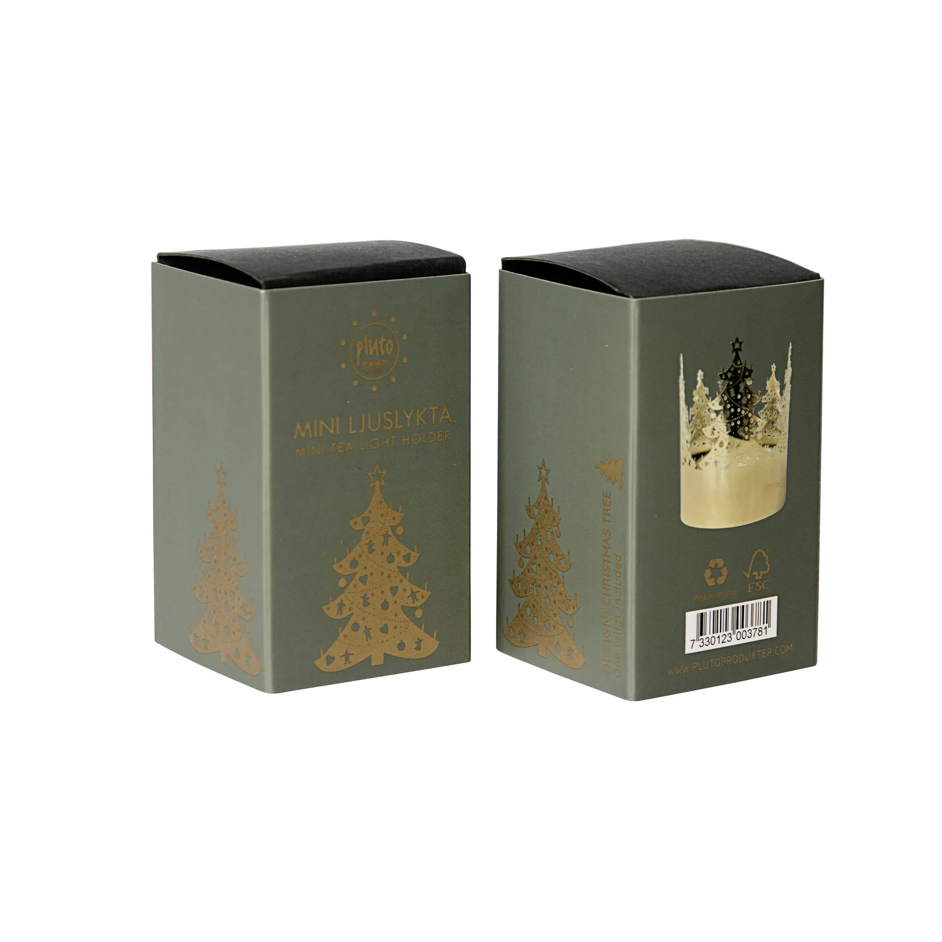 Mini lantern Ø4.5 cm, Christmas tree Pluto Design