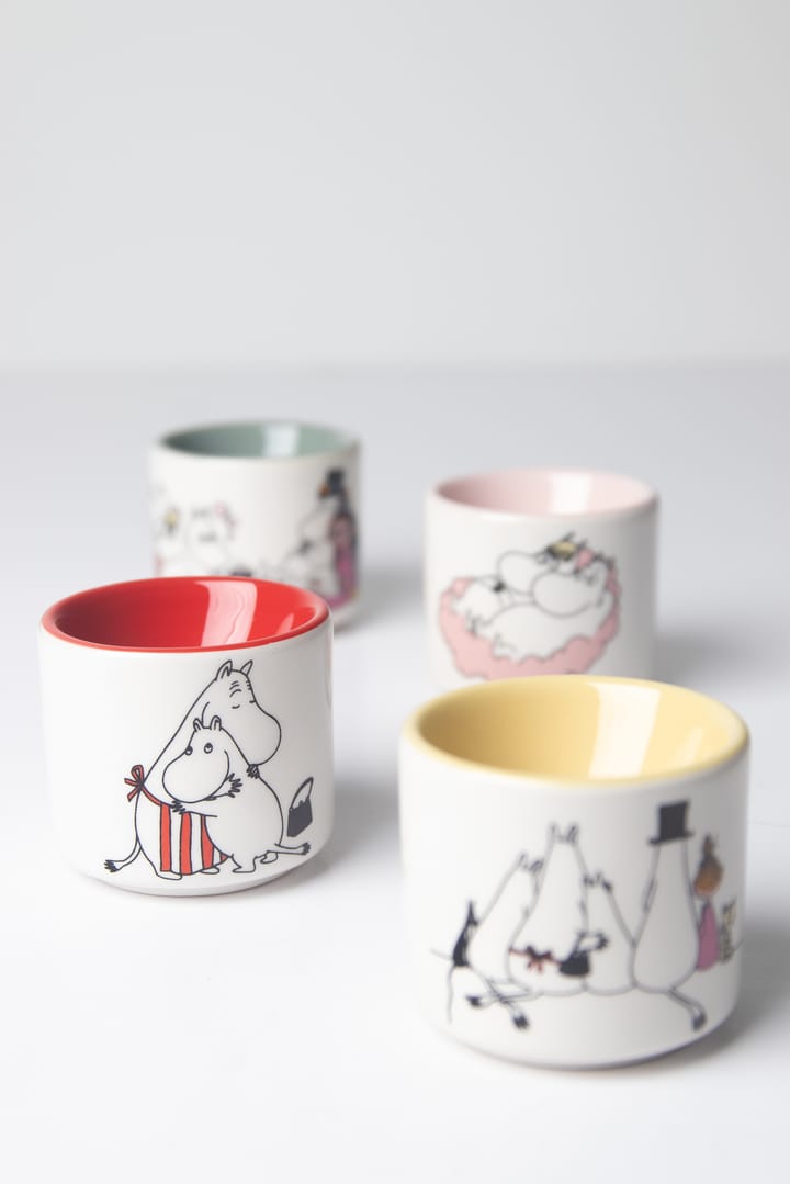 Moomin love egg cup 4 pieces, White-multi Pluto Design