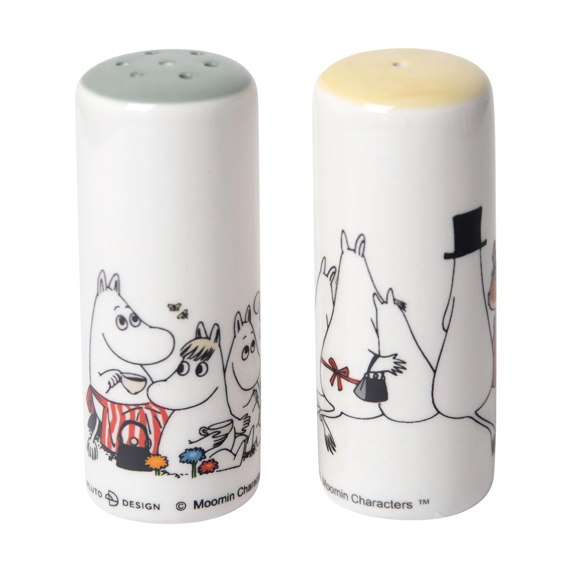 Moomin love salt & pepper shaker, White-multi Pluto Design