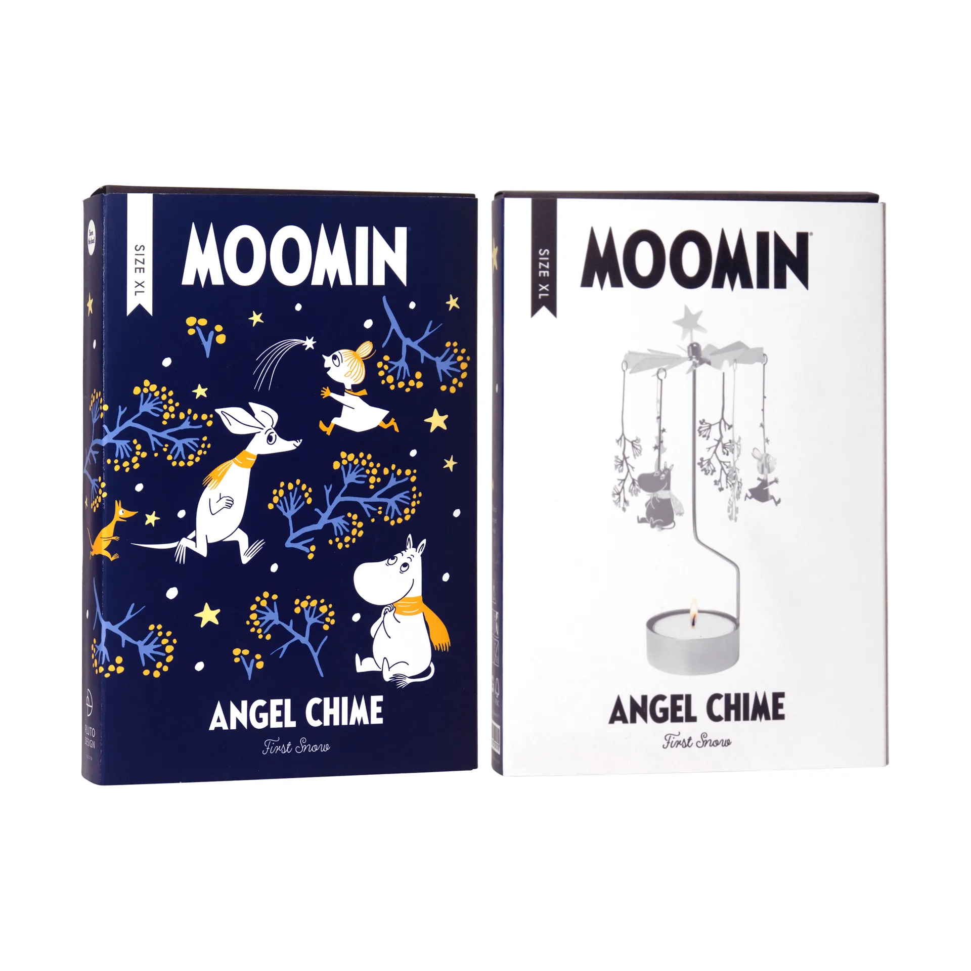 Mumin angel chime XL, First snow, silver Pluto Design