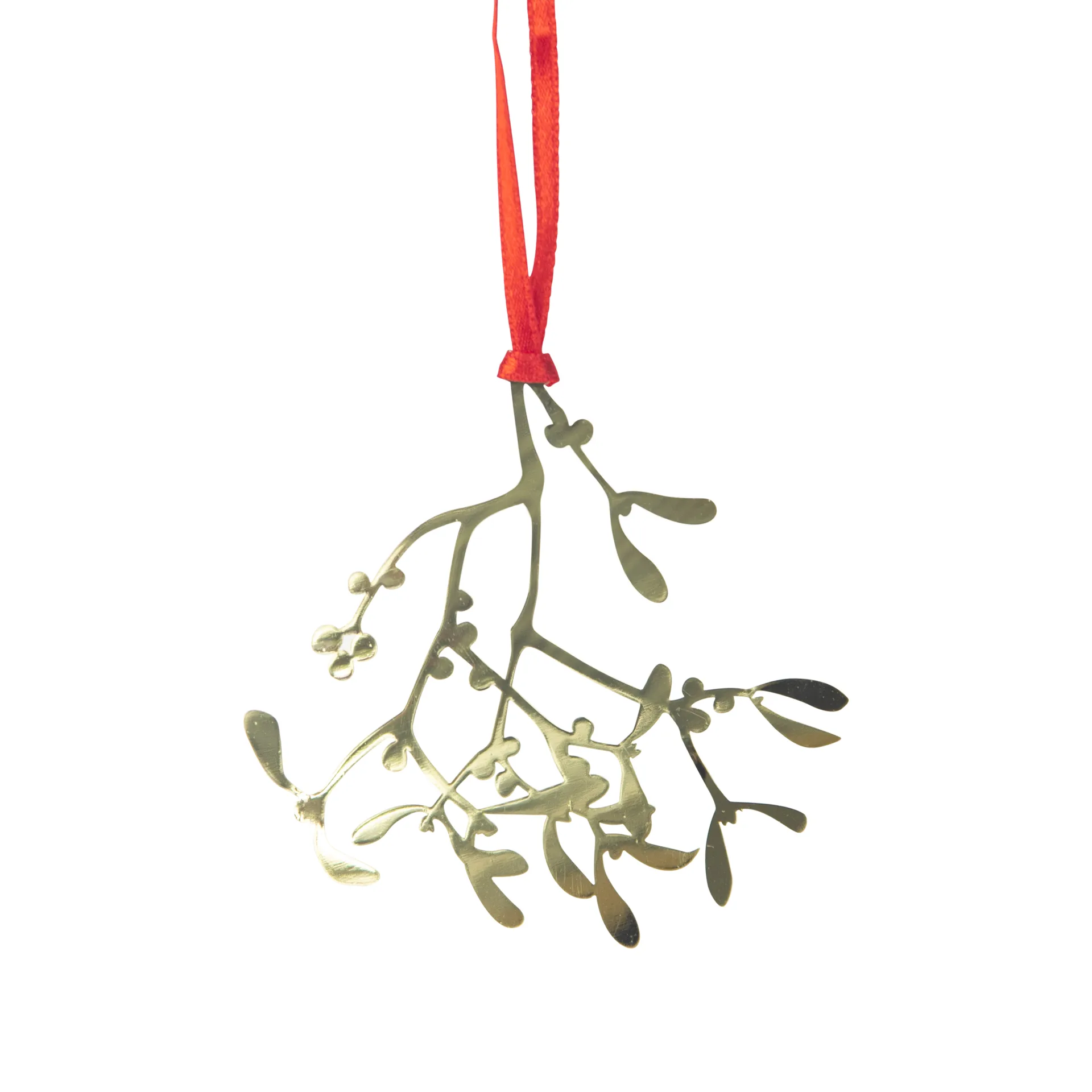 Pluto Christmas decoration in metal, Mistletoe gold coloured Pluto Design