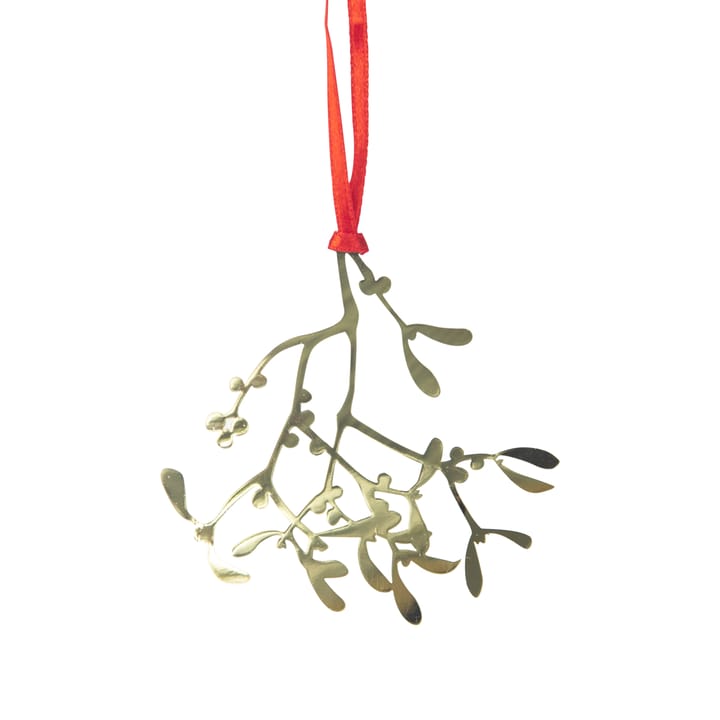 Pluto Christmas decoration in metal, Mistletoe  Gold coloured Pluto Design