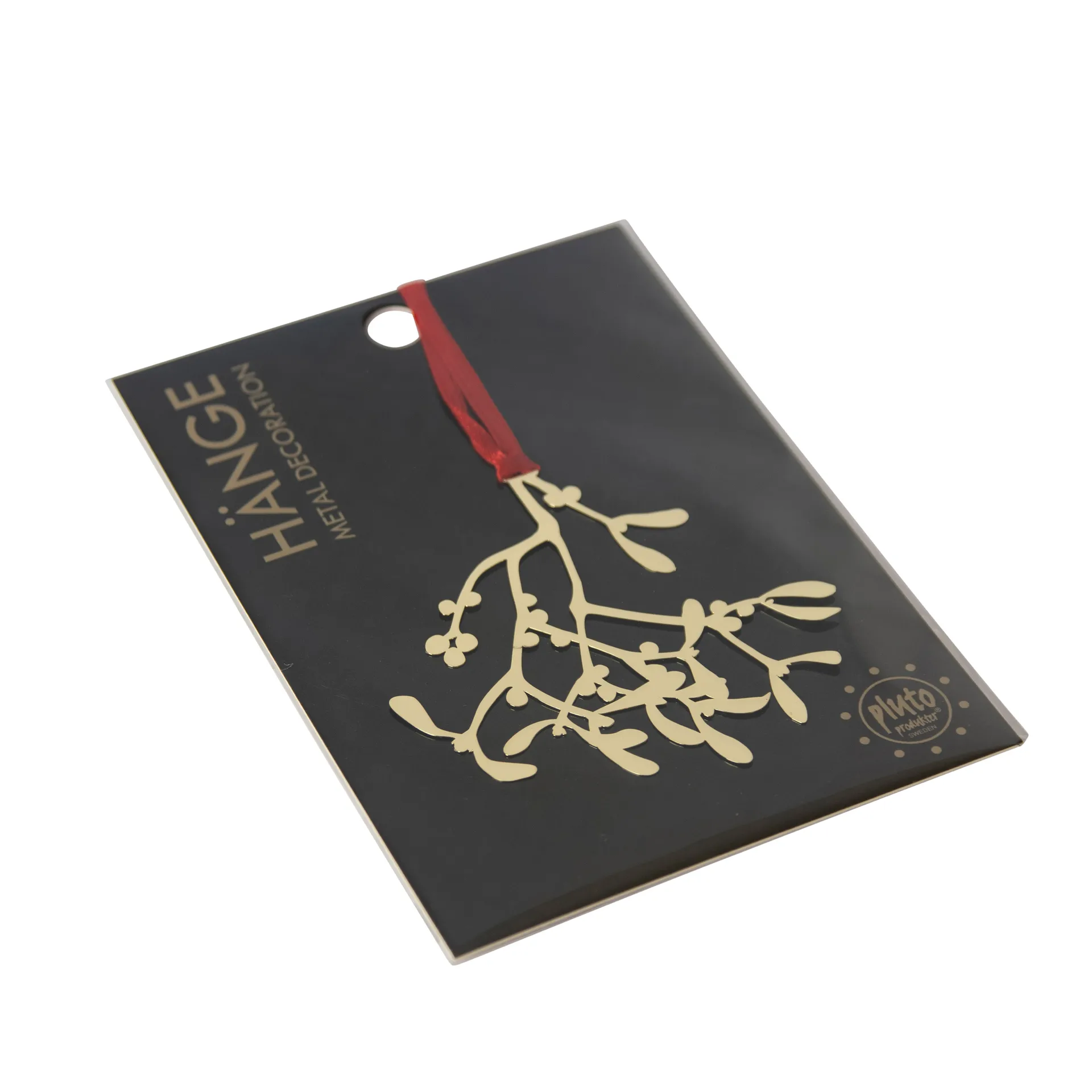 Pluto Christmas decoration in metal, Mistletoe gold coloured Pluto Design
