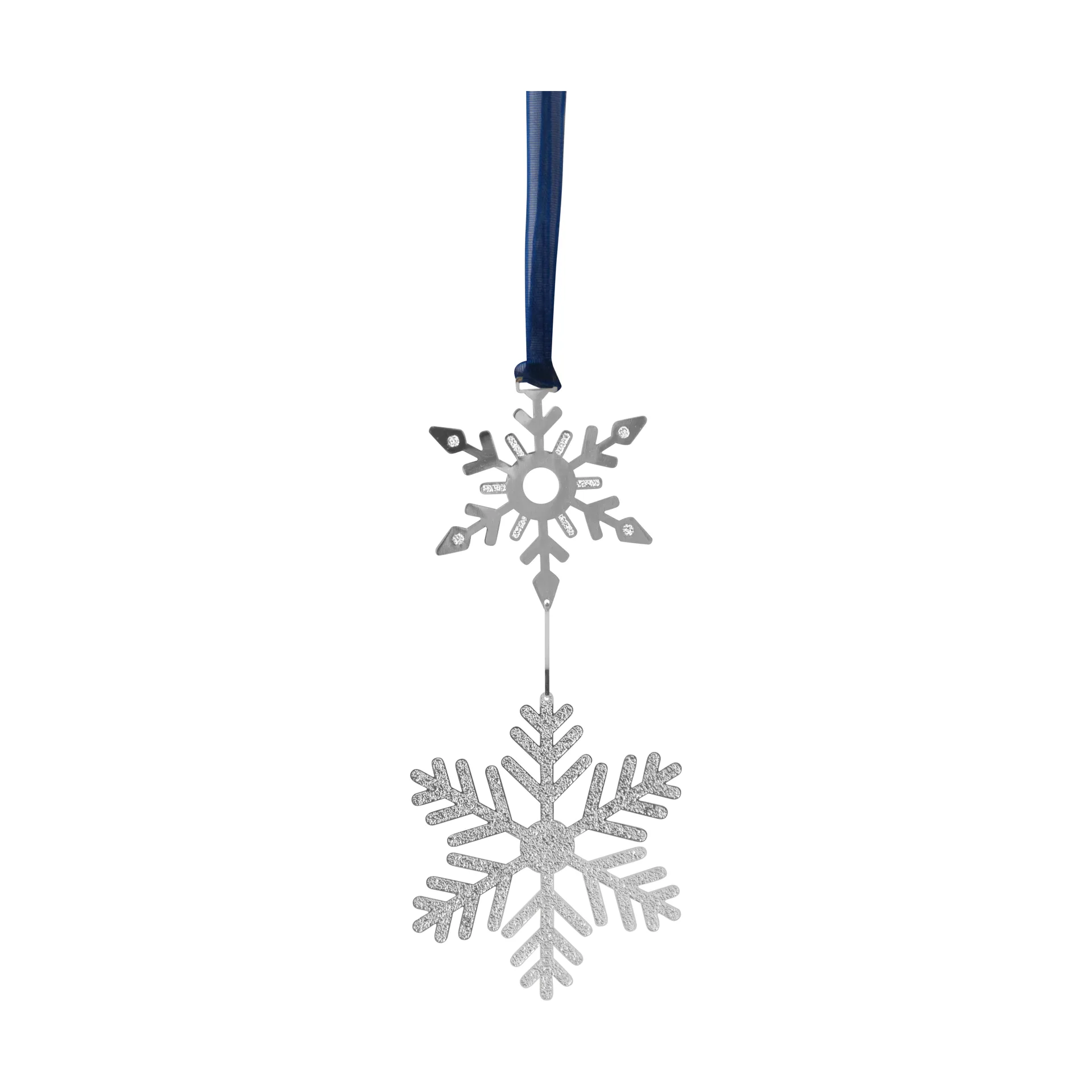 Snow Christmas ornament, Silver Pluto Design