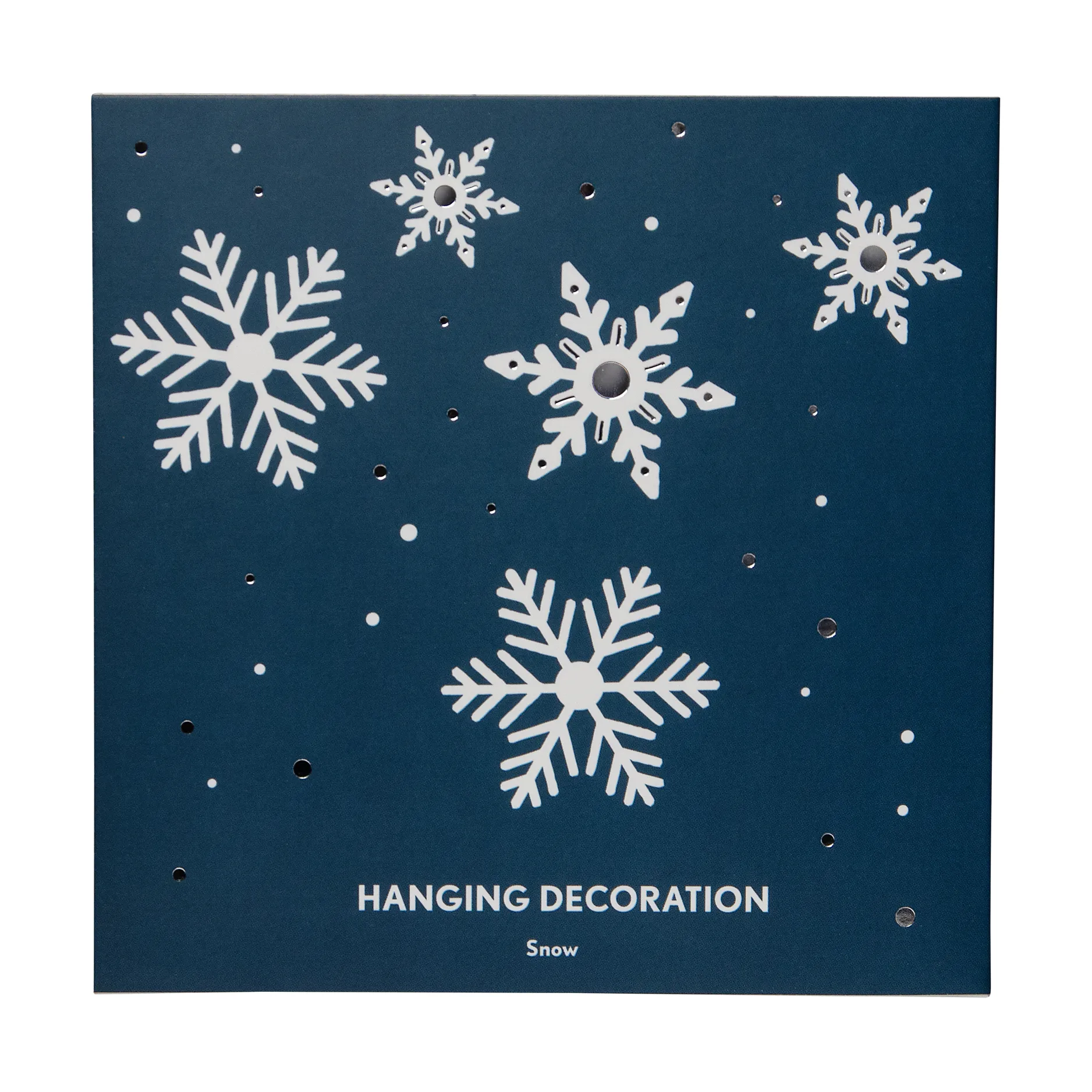 Snow Christmas ornament, Silver Pluto Design