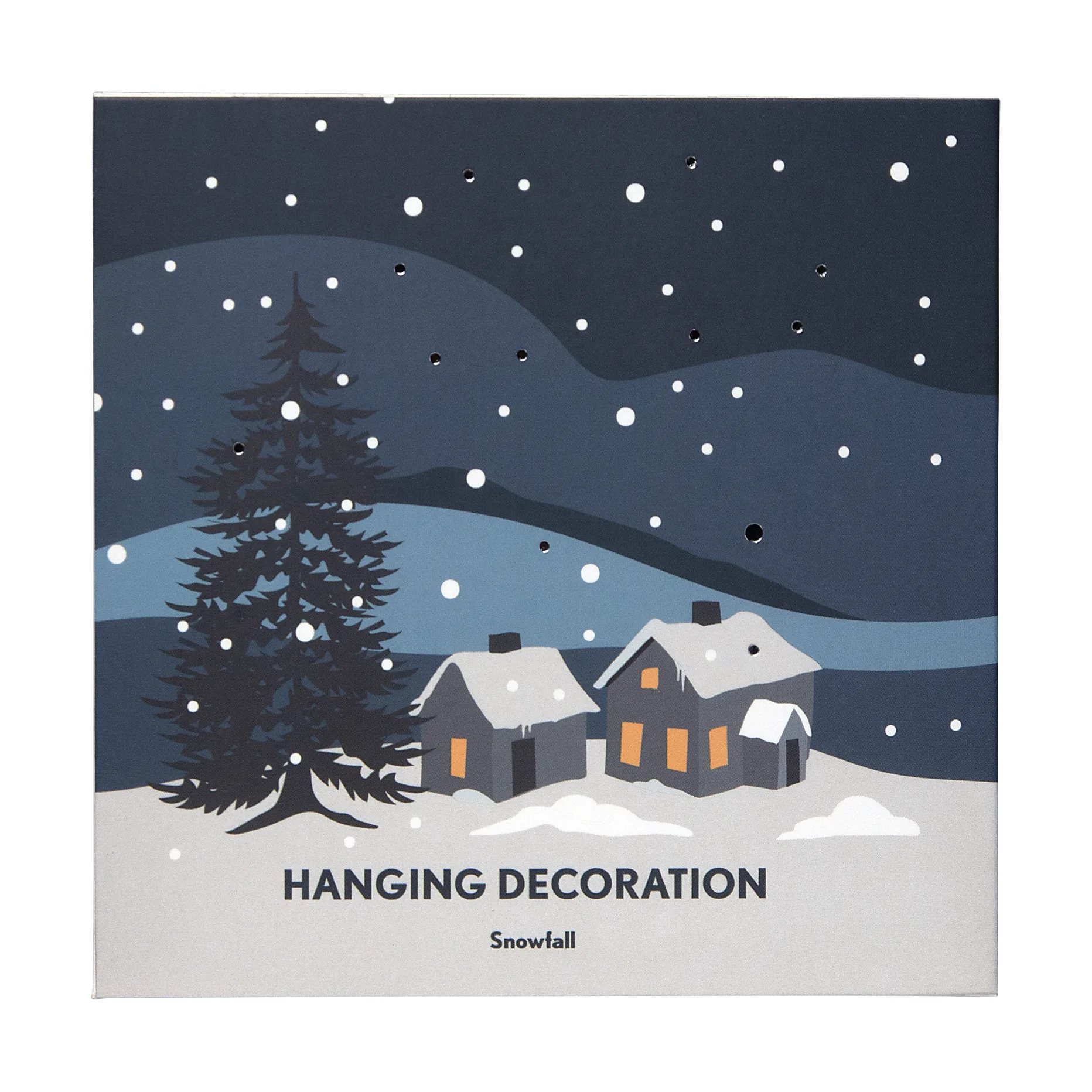 Snow fall Christmas decoration, Silver Pluto Design