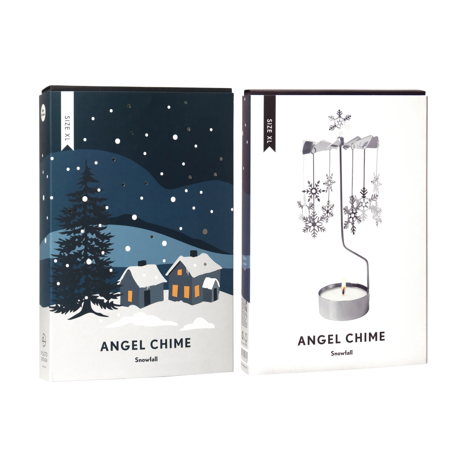Snowfall angel chimes XL, Silver Pluto Design