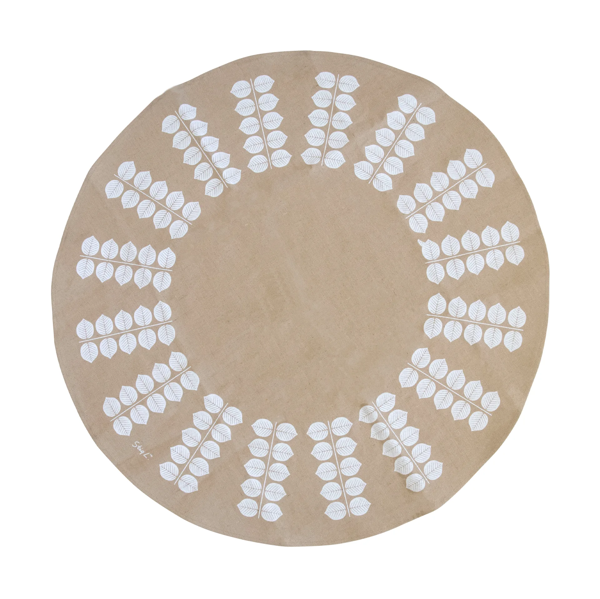 Stig L Berså Christmas tree mat Ø110 cm, Natural-white Pluto Design