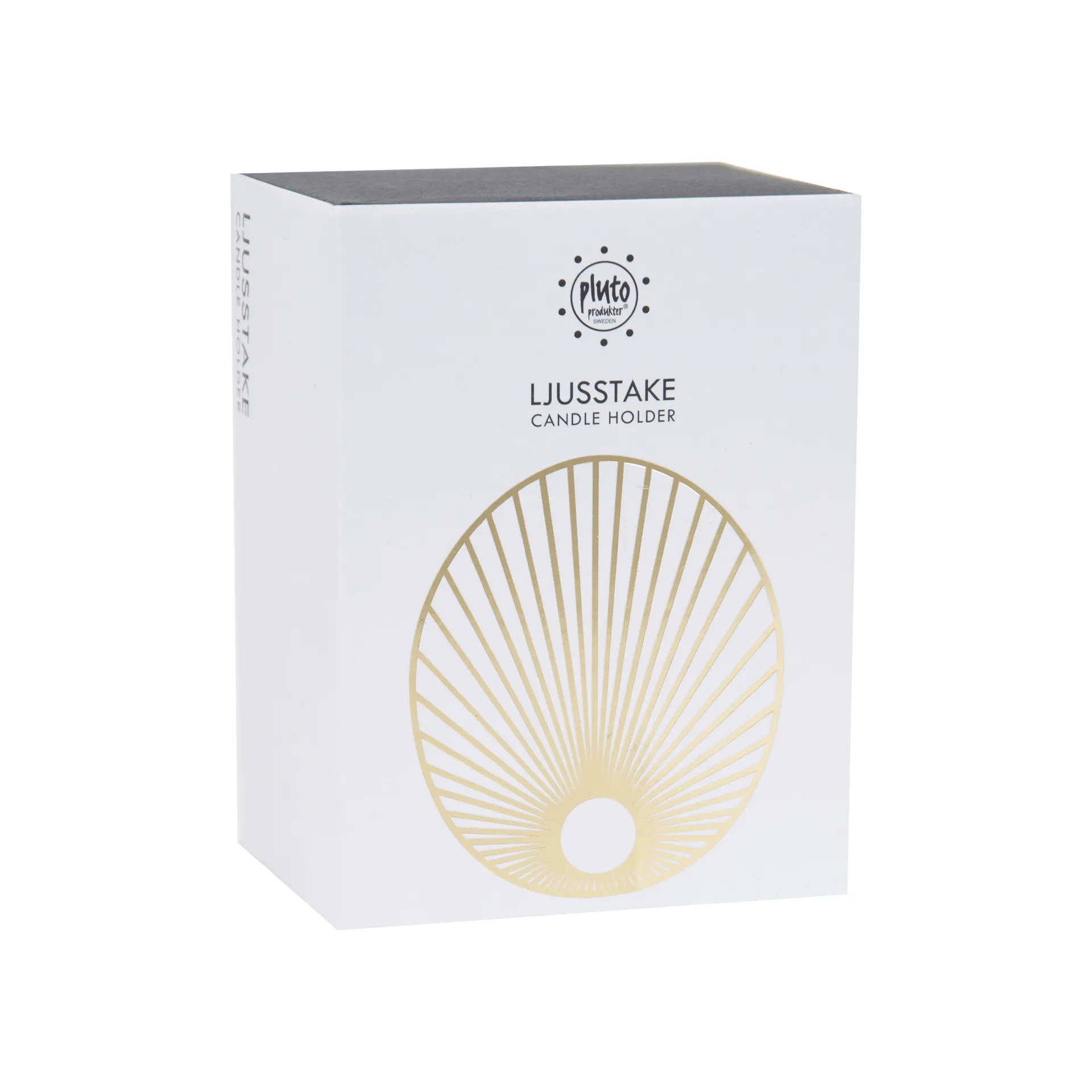 Sun candlestick large 9 cm, gold Pluto Design