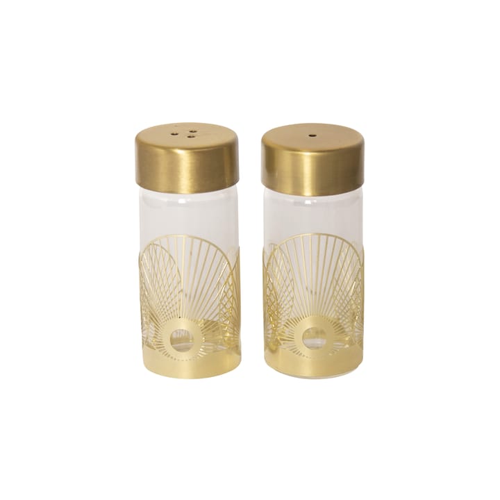 Sun salt- and pepper mill - Gold-glass - Pluto Design