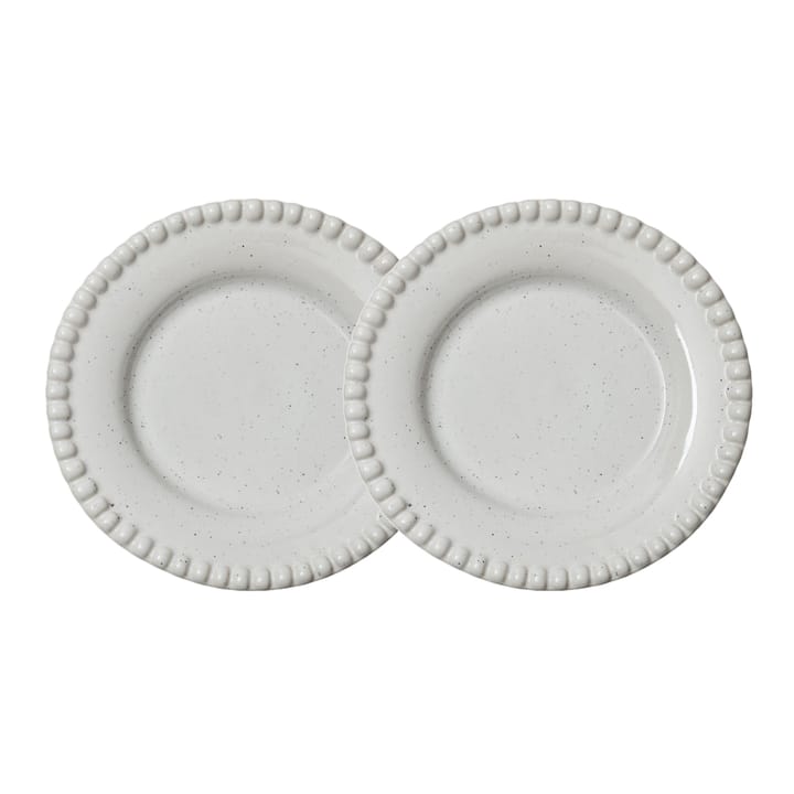 Daria dessert plate Ø22 cm 2-pack, Cotton white shiny PotteryJo