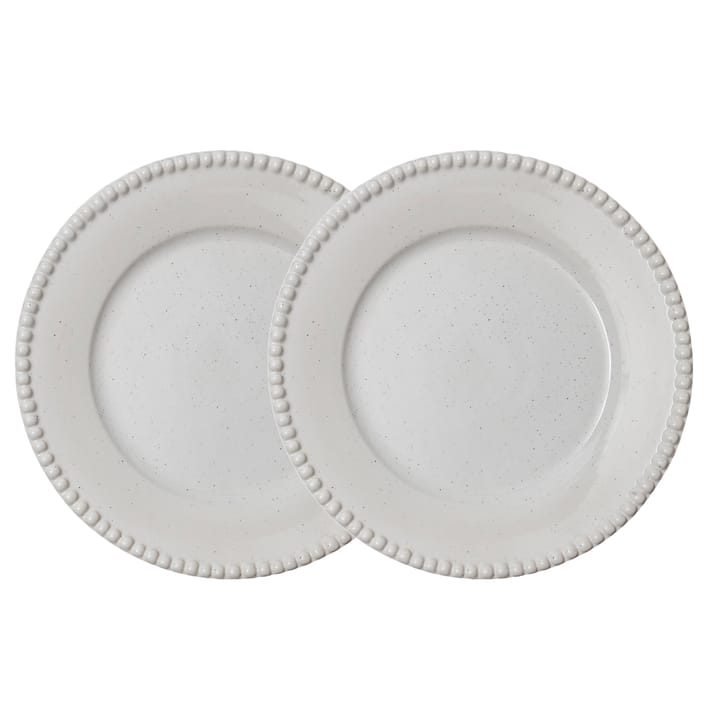 Daria dinner plate Ø28 cm 2-pack, Cotton white shiny PotteryJo