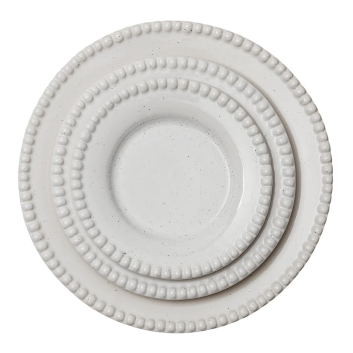 Daria dinner plate Ø28 cm 2-pack, Cotton white shiny PotteryJo