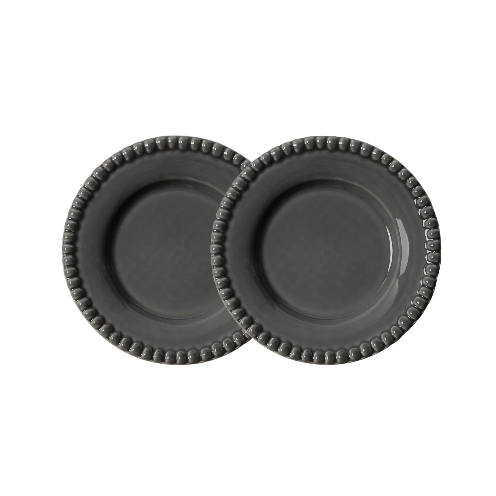 Daria small plate Ø18 cm 2-pack, clean grey PotteryJo