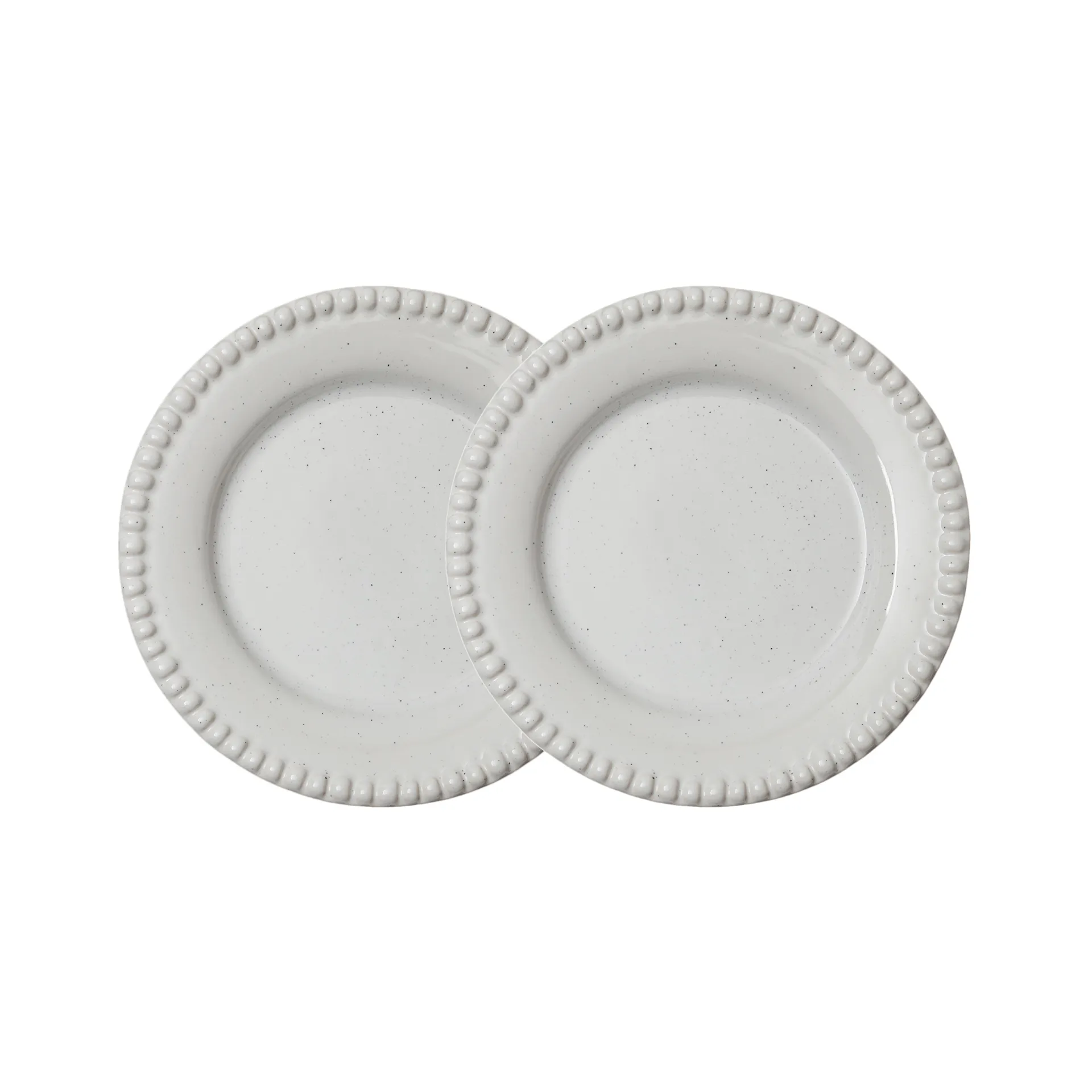 Daria small plate Ø18 cm 2-pack, Cotton white shiny PotteryJo