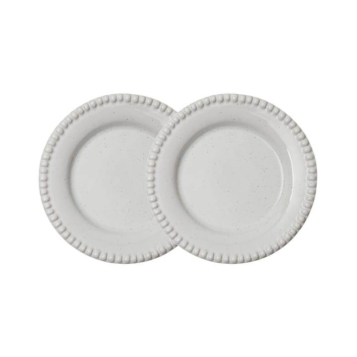 Daria small plate Ø18 cm 2-pack, Cotton white shiny PotteryJo
