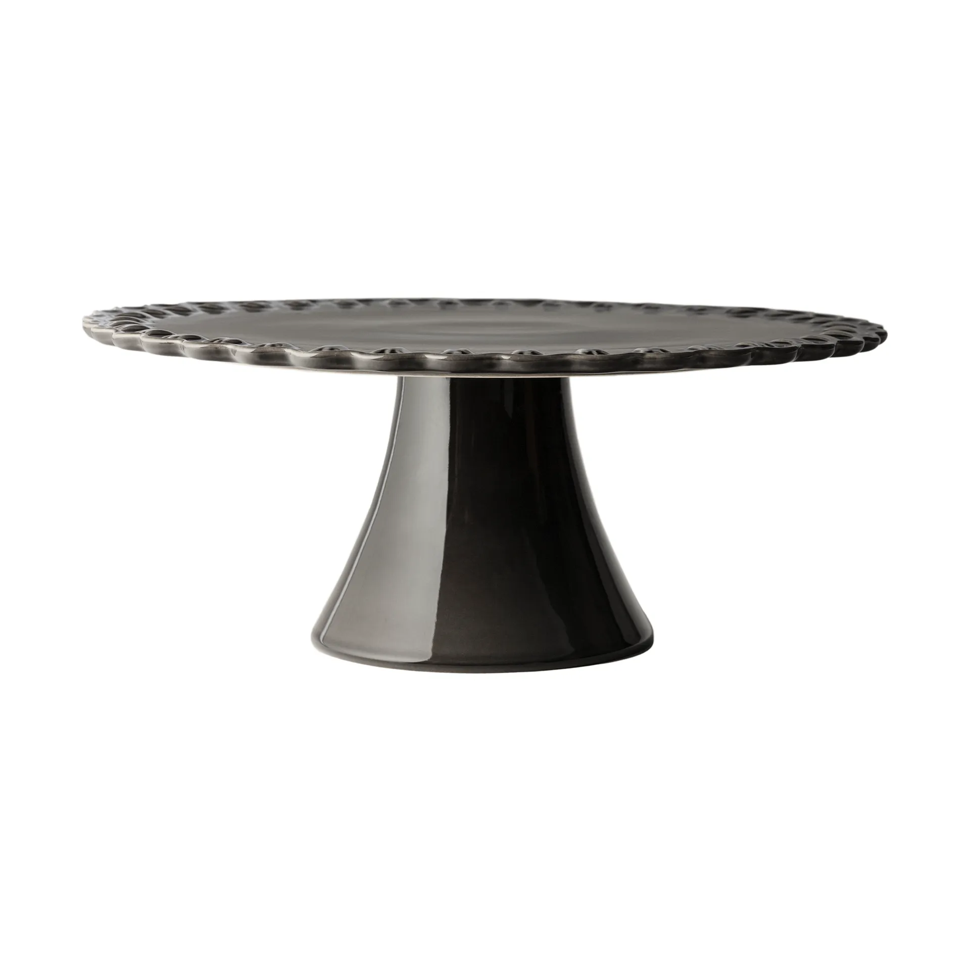 Tulipa cake plate Ø30 cm, Almost black PotteryJo