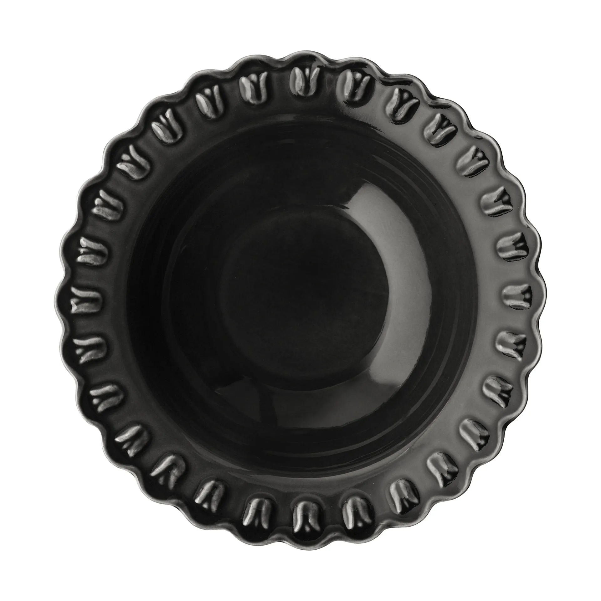 Tulipa deep plate small Ø17 cm 2-pack, Almost black PotteryJo