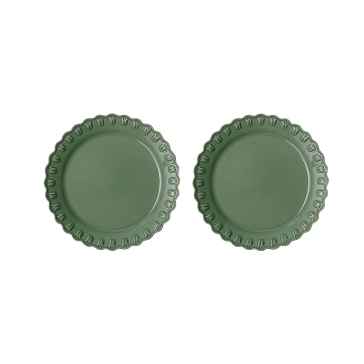 Tulipa plate Ø26 cm 2-pack - Verona green - PotteryJo