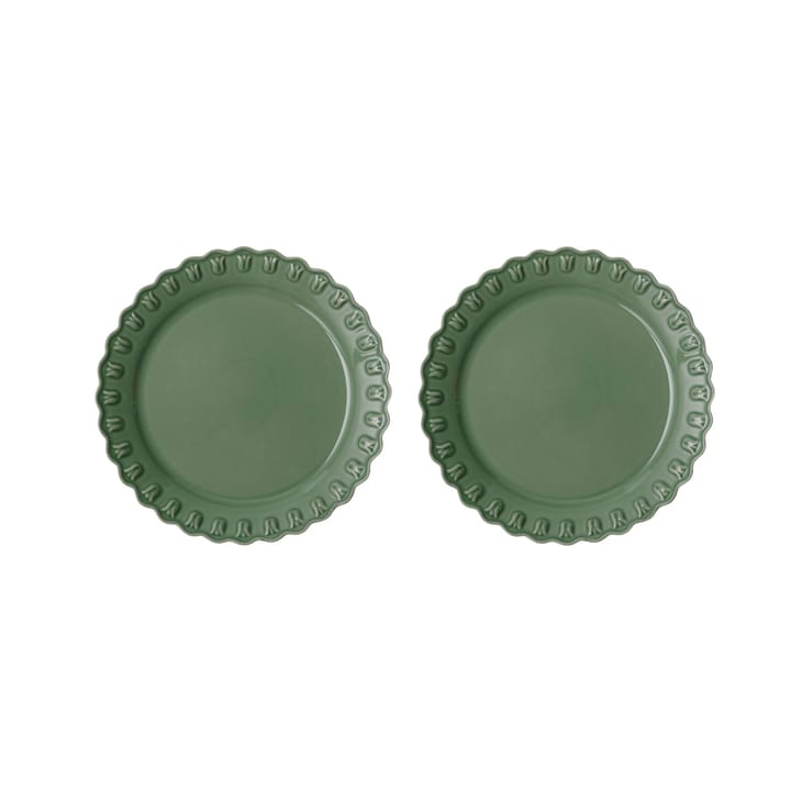 Tulipa plate Ø26 cm 2-pack - Verona green - PotteryJo