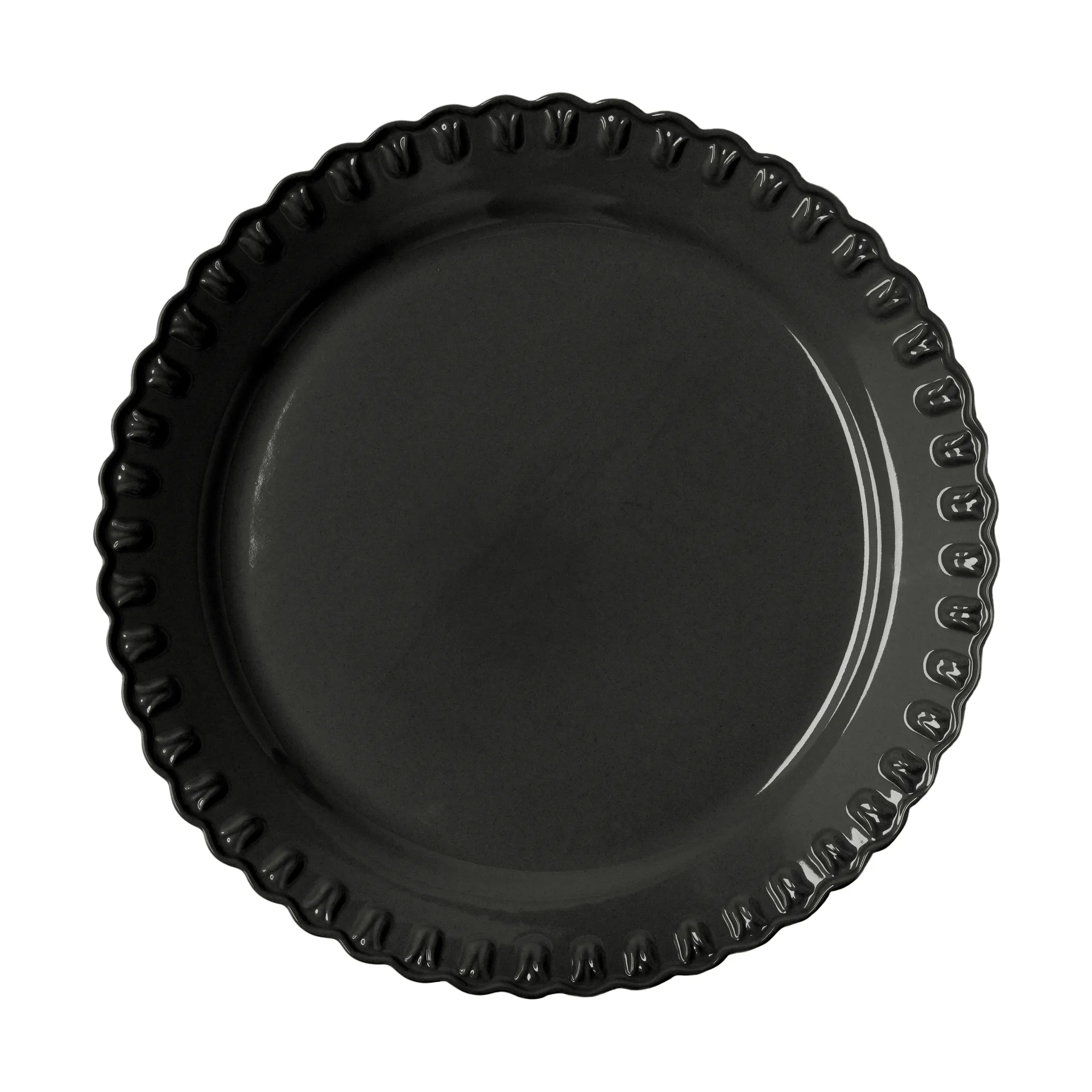 Tulipa serving platter Ø37 cm, Almost black PotteryJo