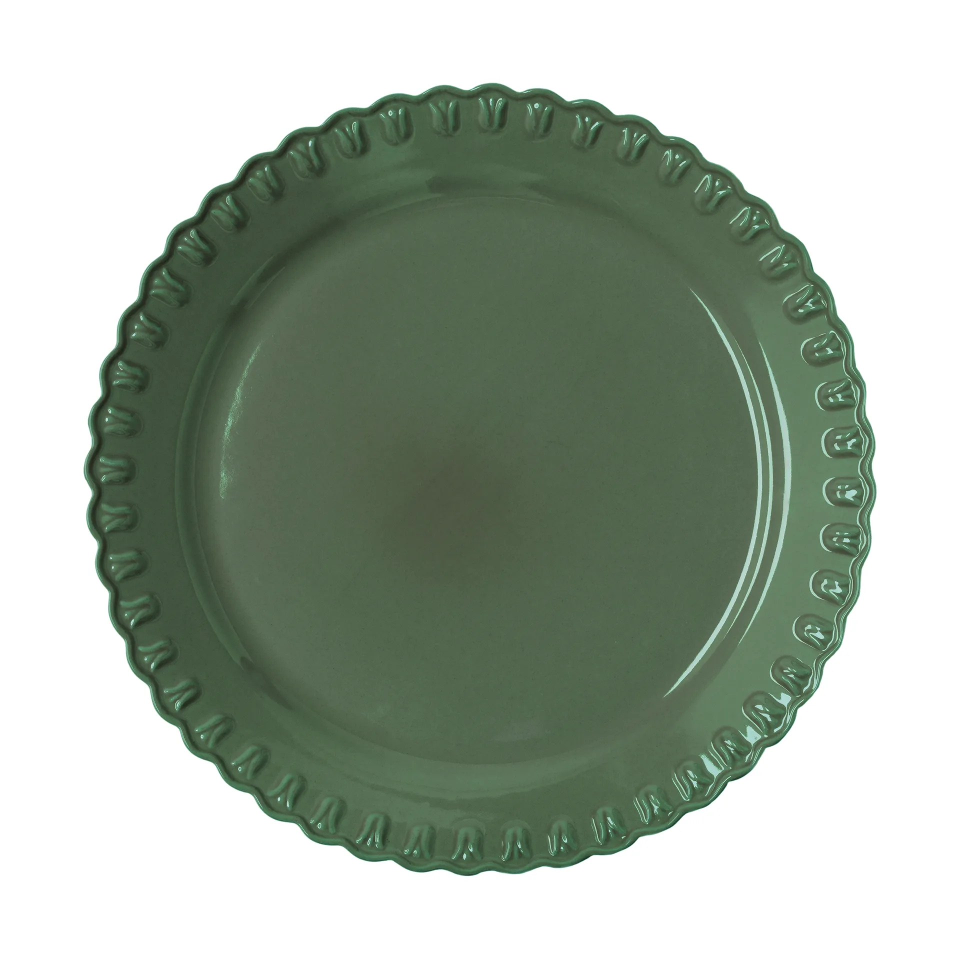Tulipa serving platter Ø37 cm, Verona green PotteryJo