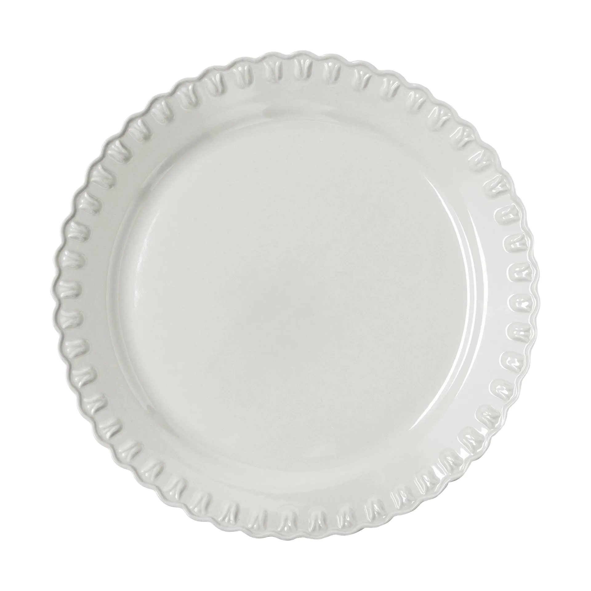 Tulipa serving platter Ø37 cm, White PotteryJo