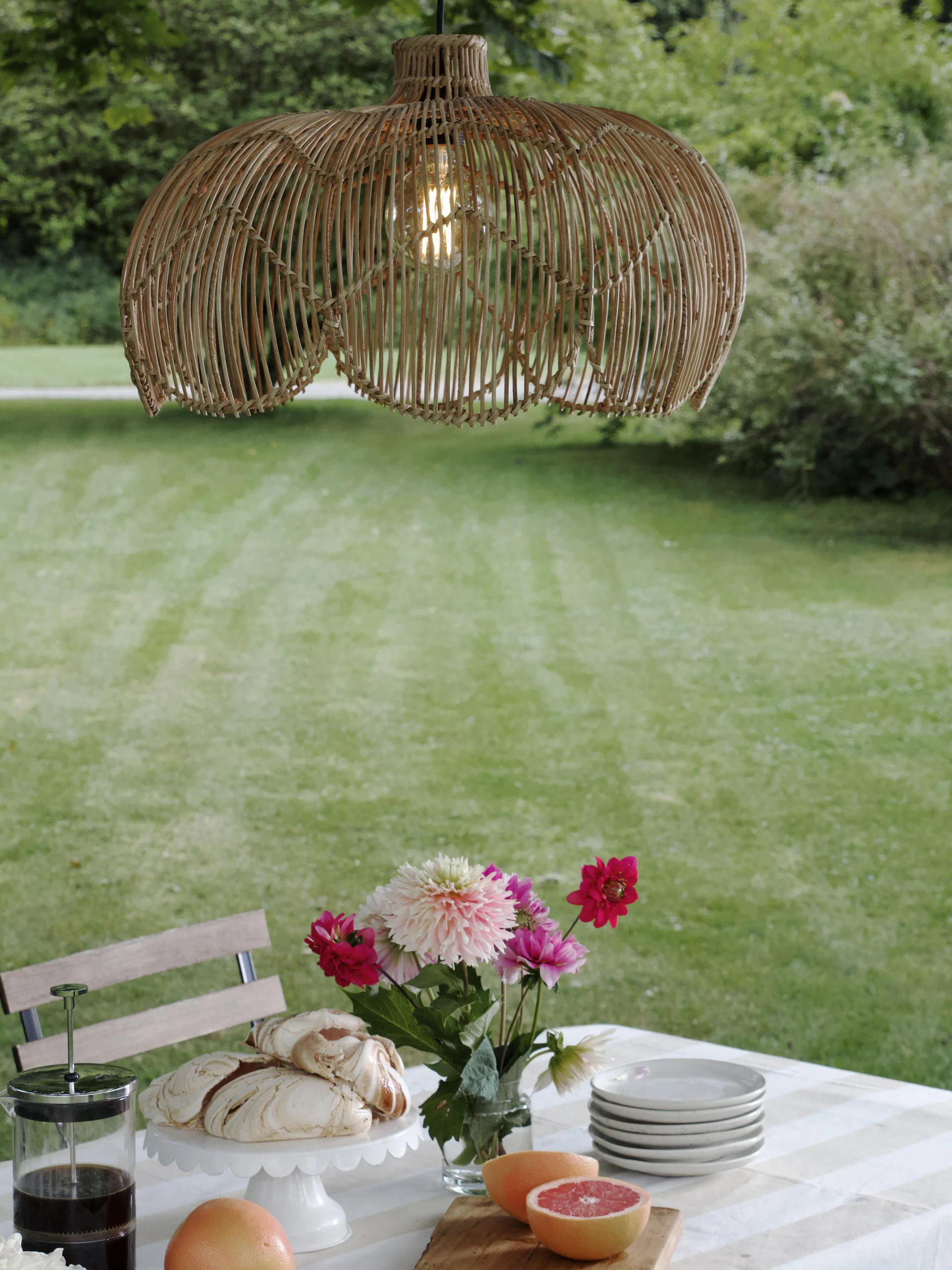 Belle outdoor pendant lamp, Natural, Ø53x32 cm PR Home