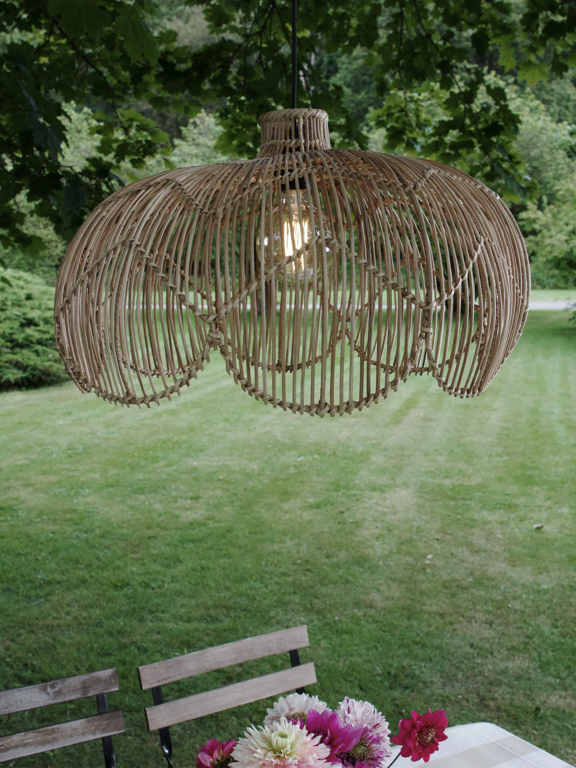 Belle outdoor pendant lamp, Natural, Ø53x32 cm PR Home