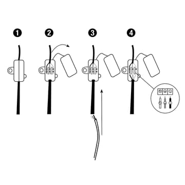 Ceiling connection DCL not grounded - white - PR Home