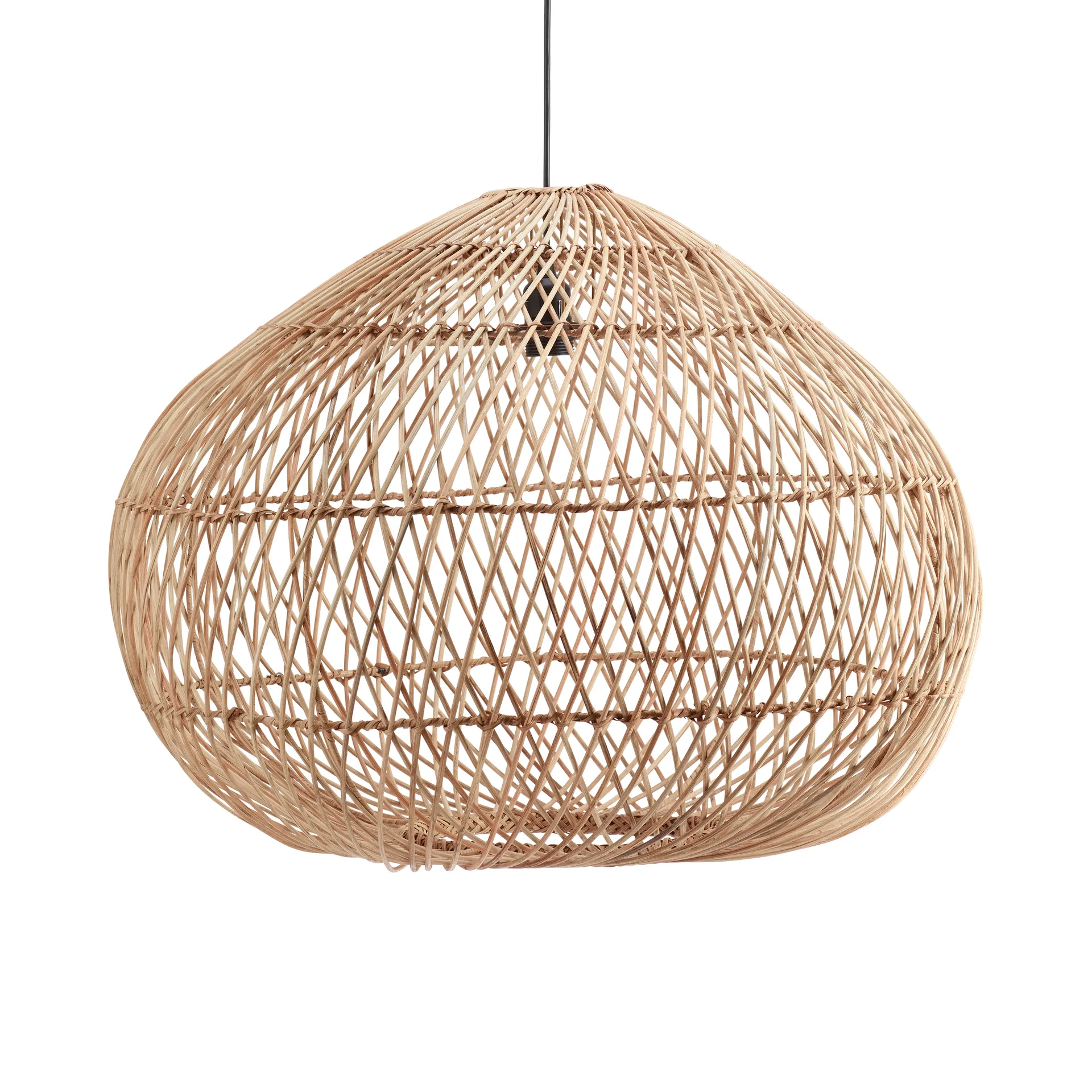 Karen ceiling lamp rattan, Ø51 cm PR Home