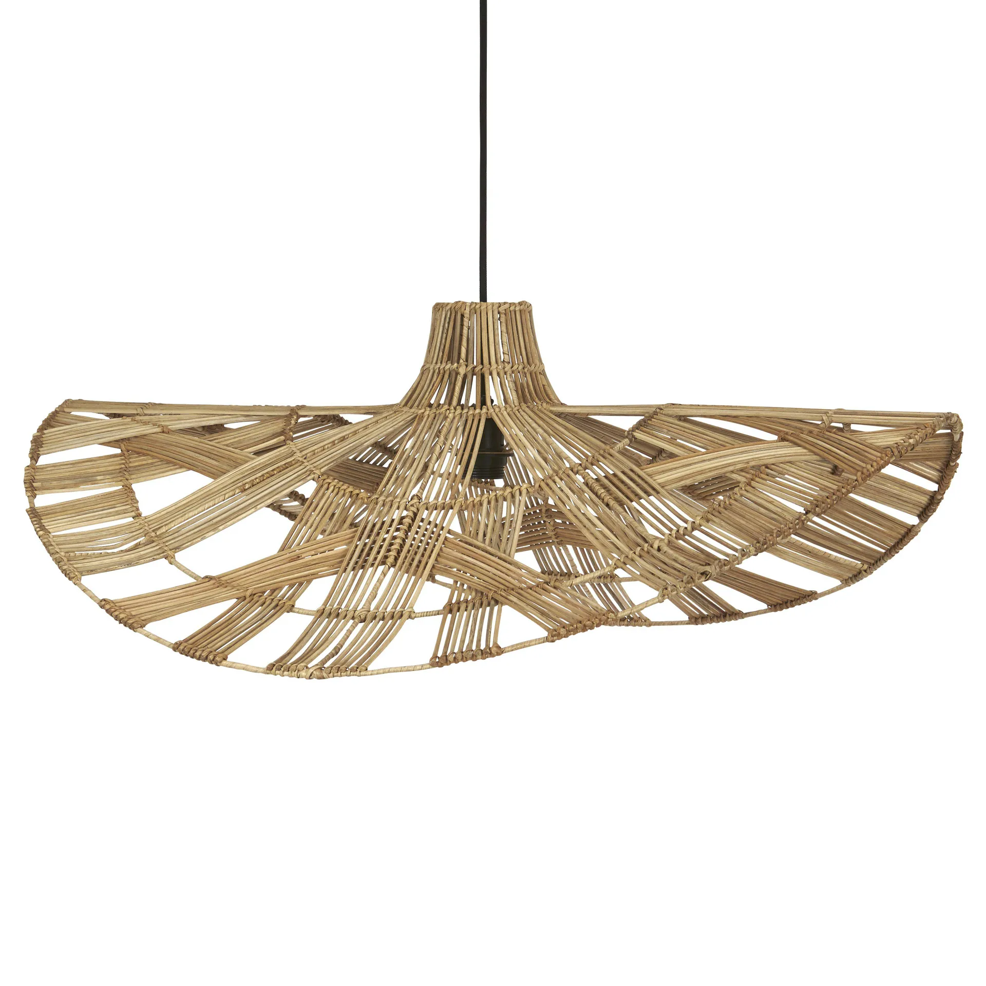 Wella ceiling lamp rattan 81 cm, nature PR Home