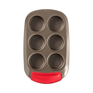 Pyrex Asimetria muffin pan - Silicone, rectangular, 6 muffins - Pyrex