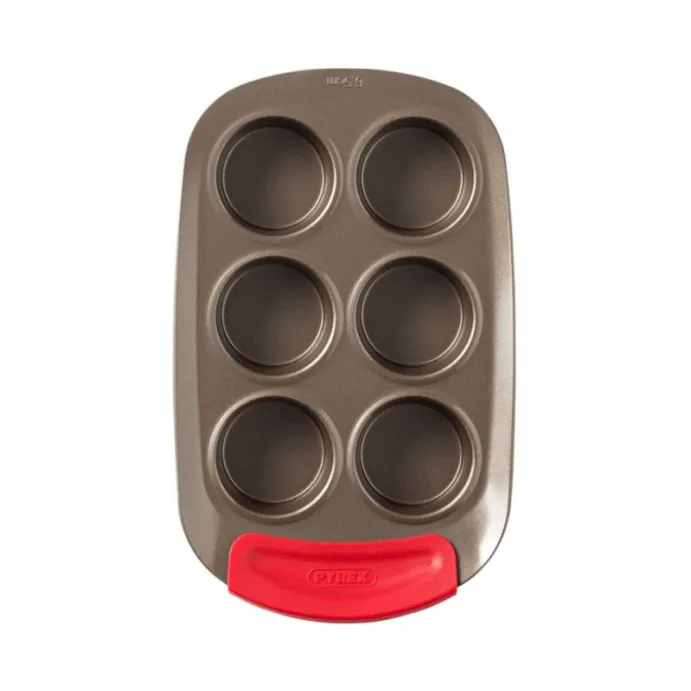 Pyrex Asimetria muffin pan - Silicone, rectangular, 6 muffins - Pyrex