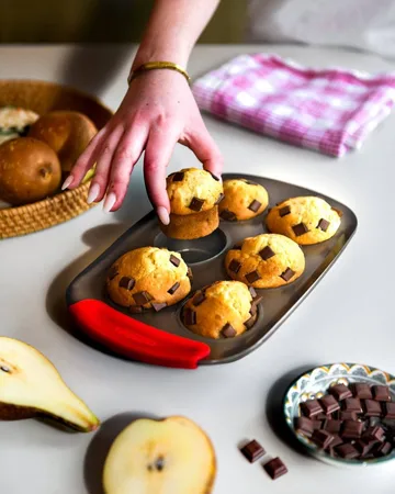 Pyrex Asimetria muffin pan - Silicone, rectangular, 6 muffins - Pyrex