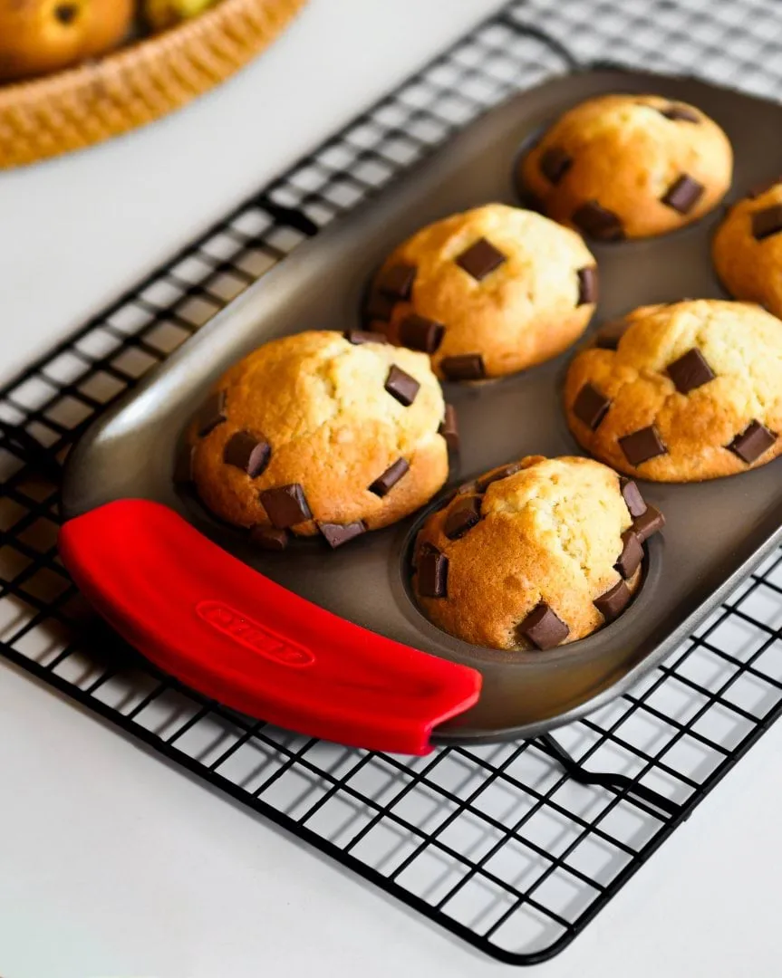 Pyrex Asimetria muffin pan, Silicone, rectangular, 6 muffins Pyrex