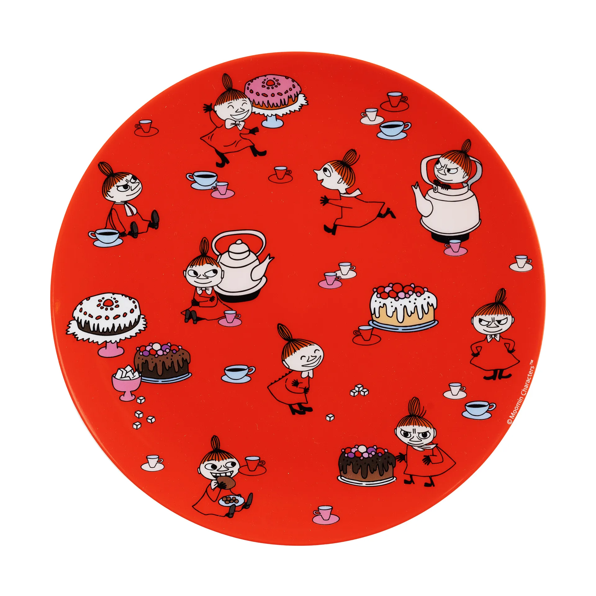Moomin Little My flat plate Ø19.8 cm, Red Rätt Start