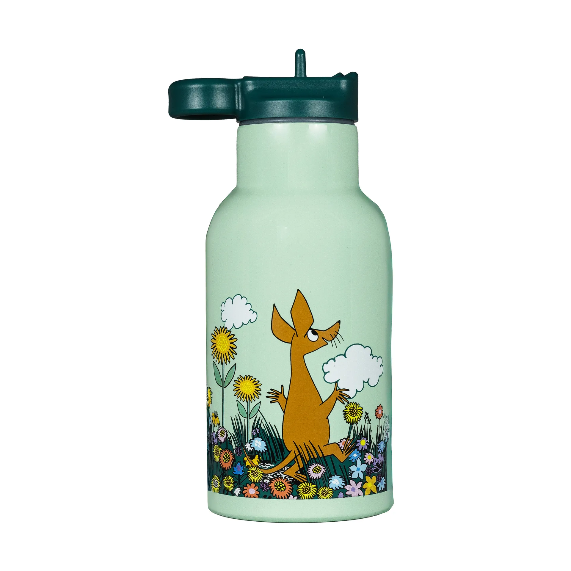 Moomin Meadow water bottle 34 cl, Green Rätt Start