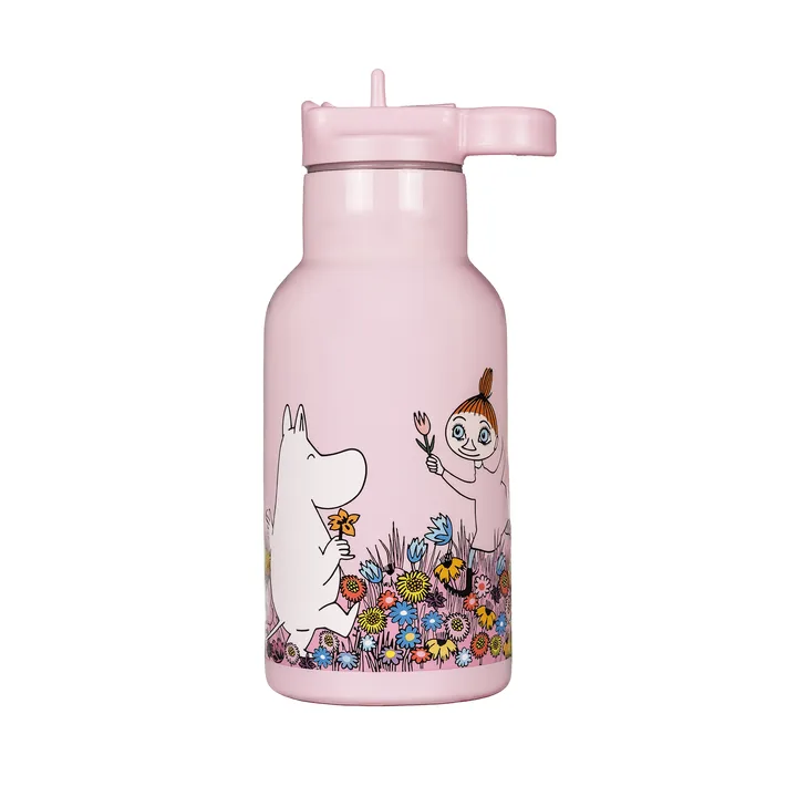 Moomin Meadow water bottle 34 cl - Pink - Rätt Start