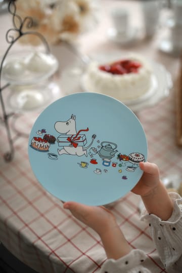Moomin Picnic flat plate Ø19.5 cm - Light blue - Rätt Start