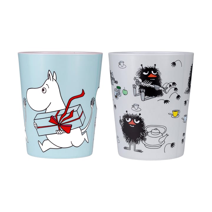 Moomin Picnic tumblermugs 20 cl 2-pack - Blue-grey - Rätt Start